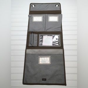 NEW Thirty One Hang Up Room Organizer Grey Pin Dots